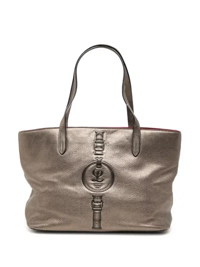 Pre-owned Loewe 2010 Metallic Leather Tote Bag In Brown