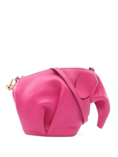 Pre-owned Loewe 2010 Mini Elephant Clutch Bag In ピンク