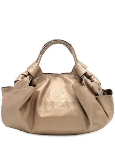Pre-owned Loewe 2010 Nappa Aire Hobo Bag In Gold