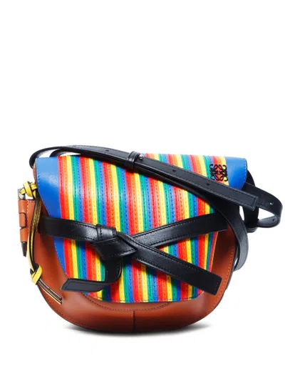 Pre-owned Loewe 2010 Small Gate Shoulder Bag In 蓝色