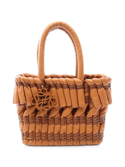 Pre-owned Loewe 2010 Tubular Basket Tote Bag In Brown