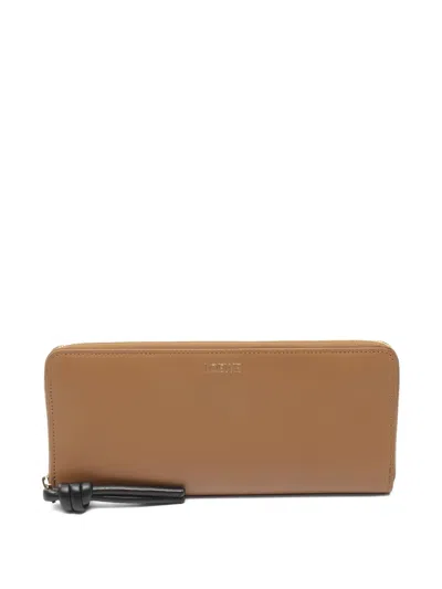 Pre-owned Loewe 2010 Zip-around Wallet In Neutral