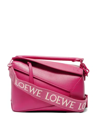 Pre-owned Loewe 2010-2020s Puzzle Edge Leather Two-way Handbag In Pink