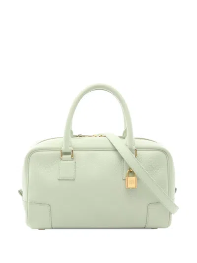 Pre-owned Loewe 2010-2025 Leather Amazona 23 Satchel In Green