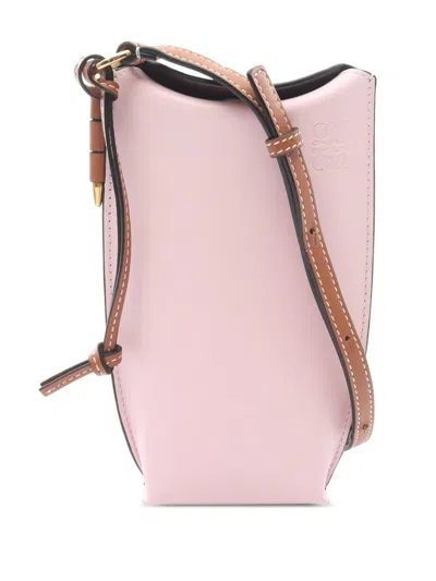 Pre-owned Loewe 2010-2025 Leather Gate Pocket Crossbody Bag In Pink