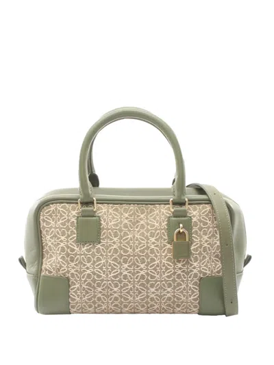 Pre-owned Loewe 2010-2026 Anagram Amazona 23 Satchel In Green