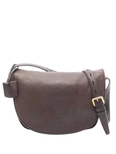 Pre-owned Loewe 2010-2026 Calfskin Heritage Crossbody Bag In Brown