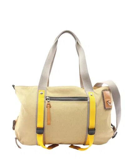 Pre-owned Loewe 2010-2026 Canvas Eye Nature Tote Satchel In Neutrals