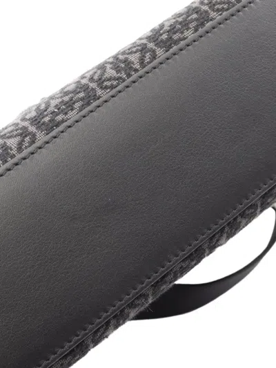 Pre-owned Loewe 2010-2026 Canvas Horizontal Anagram Buckle Tote Bag In Black