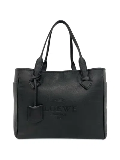 Pre-owned Loewe 2010-2026 Heritage Tote Bag In Black