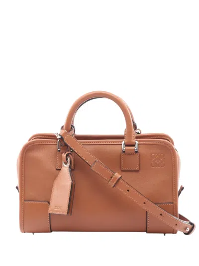 Pre-owned Loewe 2010-2026 Leather Amazona 23 Satchel In Brown