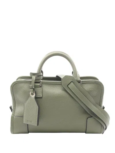 Pre-owned Loewe 2010-2026 Leather Amazona 23 Satchel In Green