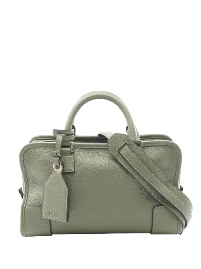 Pre-owned Loewe 2010-2026 Leather Amazona 23 Satchel In Green