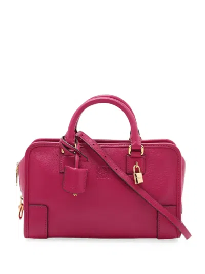 Pre-owned Loewe 2010-2026 Leather Amazona 23 Satchel In Pink