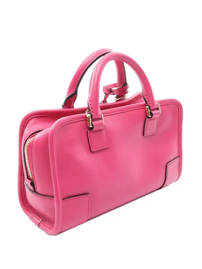 Pre-owned Loewe 2010-2026 Leather Amazona 23 Satchel In Pink