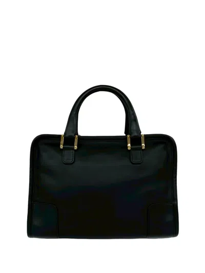 Pre-owned Loewe 2010-2026 Leather Amazona 28 Handbag In Black