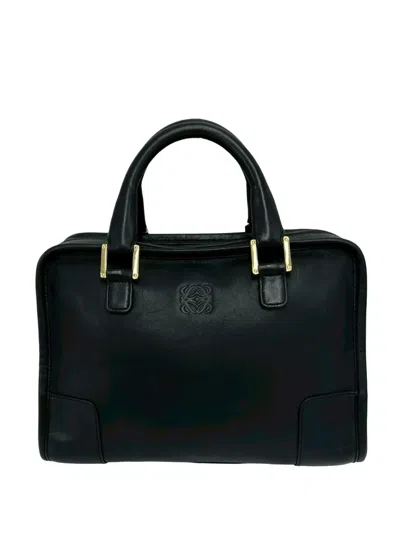 Pre-owned Loewe 2010-2026 Leather Amazona 28 Handbag In Black