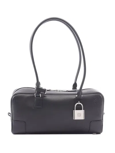 Pre-owned Loewe 2010-2026 Leather Amazona 31 Cropped Bag Shoulder Bag In Black