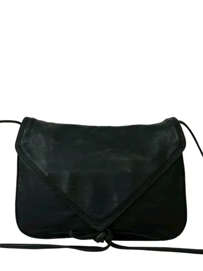 Pre-owned Loewe 2010-2026 Leather Anagram Crossbody Bag In Black