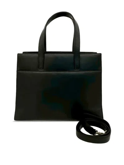 Pre-owned Loewe 2010-2026 Leather Anagram Satchel In Black