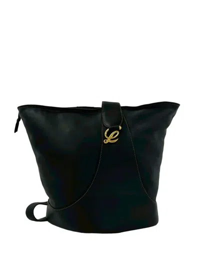 Pre-owned Loewe 2010-2026 Leather Anton Sling Bag Crossbody Bag In Black