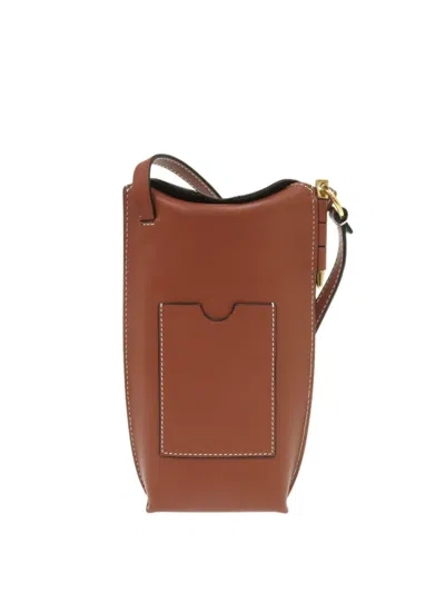 Pre-owned Loewe 2010-2026 Leather Gate Pocket Crossbody Bag In Brown