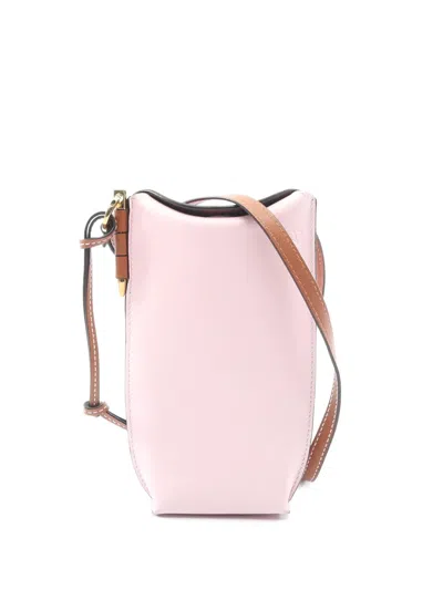 Pre-owned Loewe 2010-2026 Leather Gate Pocket Crossbody Bag In Pink
