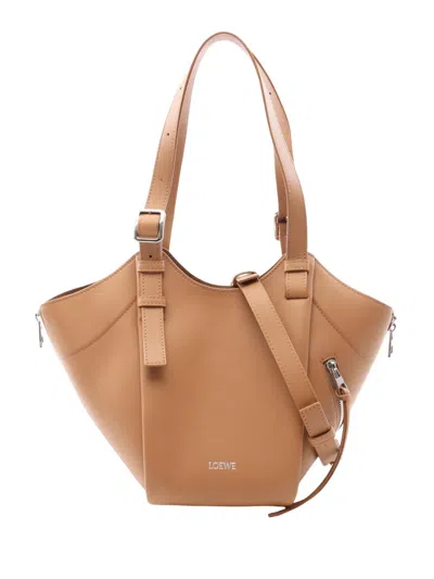 Pre-owned Loewe 2010-2026 Leather Hammock Flip Bag Satchel In Brown