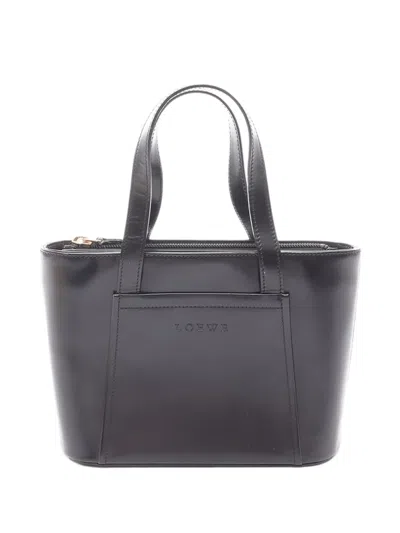 Pre-owned Loewe 2010-2026 Leather Handbag In Black