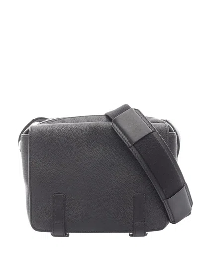 Pre-owned Loewe 2010-2026 Leather Military Messenger Xs Crossbody Bag In Black
