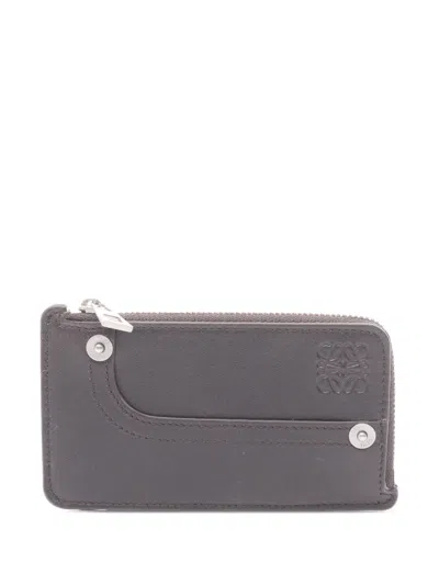 Pre-owned Loewe 2010-2026 Leather Panta Coin Pouch In Brown