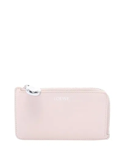 Pre-owned Loewe 2010-2026 Leather Pebble Coin Pouch In Pink