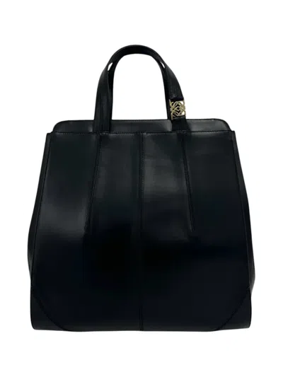 Pre-owned Loewe 2010-2026 Leather Tote Bag In Black