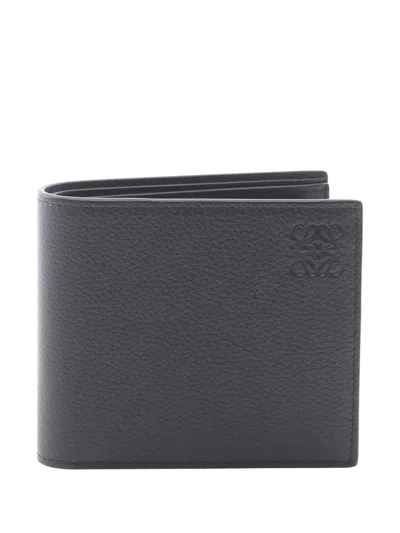 Pre-owned Loewe 2010-2026 Leather Wallet Small Wallets In Black