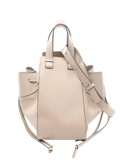 Pre-owned Loewe 2010-2026 Medium Leather Drawstring Hammock Satchel In Brown