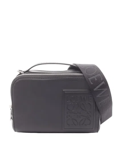 Pre-owned Loewe 2010-2026 Mini Calfskin Camera Bag Satchel In Black