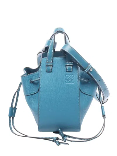 Pre-owned Loewe 2010-2026 Mini Hammock Handbag In Blue