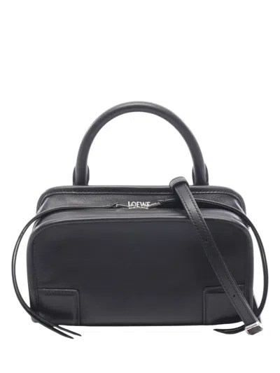 Pre-owned Loewe 2010-2026 Mini Leather Amazona 180 Satchel In Black