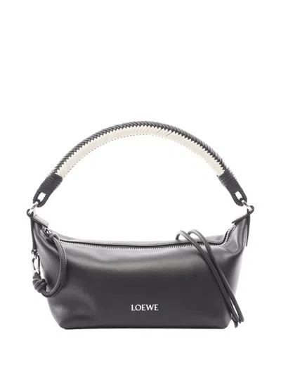 Pre-owned Loewe 2010-2026 Mini Mellow Nappa Lambskin Cala Bag Satchel In Black