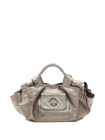 Pre-owned Loewe 2010-2026 Nappa Aire Hobo Bag In Gold