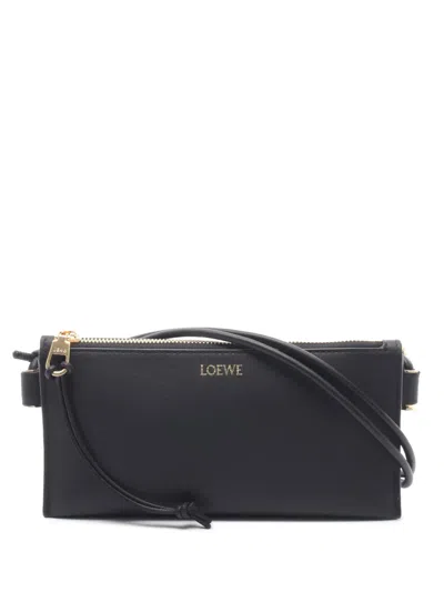Pre-owned Loewe 2010-2026 Nappa Joya Pouch Shoulder Bag In Black