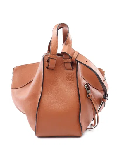 Pre-owned Loewe 2010-2026 Small Leather Hammock Bag Satchel In Brown