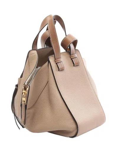 Pre-owned Loewe 2010-2026 Small Leather Hammock Bag Satchel In Neutrals