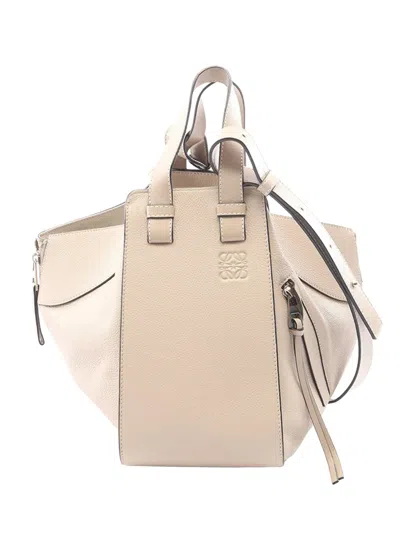 Pre-owned Loewe 2010-2026 Small Leather Hammock Bag Satchel In Neutrals