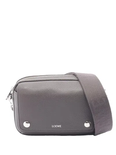 Pre-owned Loewe 2010-2026 Small Pebble Messenger Bag Crossbody Bag In Gray