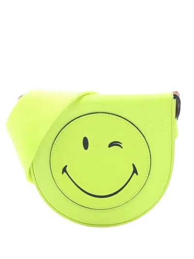 Pre-owned Loewe 2010-2026 Smiley Heel Crossbody Bag In Yellow