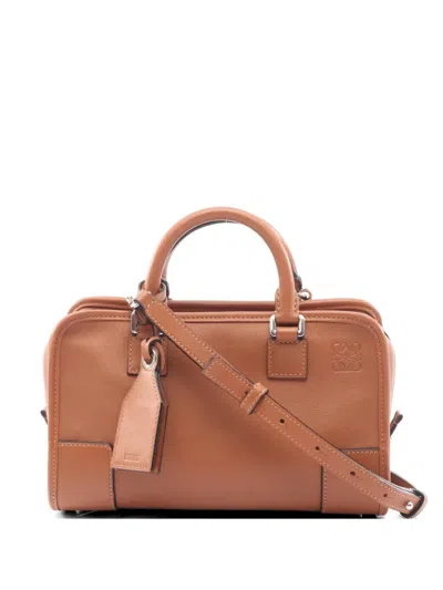 Pre-owned Loewe 2010s 23 Amazona Leather Two-way Handbag In Brown