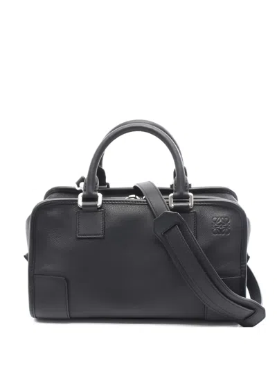 Pre-owned Loewe 2010s 28 Amazona Leather Tote Bag In Black