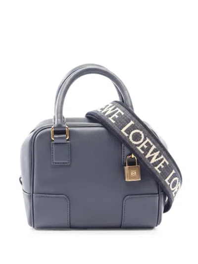 Pre-owned Loewe 2010s Amazona 16 Square Tote Bag In Blue