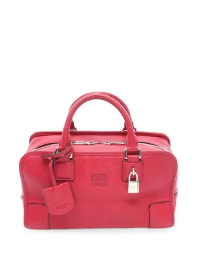 Pre-owned Loewe 2010s Amazona 28 Leather Tote Bag In Red